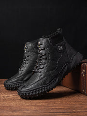 🔥Clearance Sale Alert: Microfiber Leather Non Slip Ankle Boots - Black / US Men Size 12