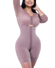 Hook Long Sleeve Women Shapewear With Bra