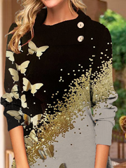 Plus size Butterfly Printed Shirts & Tops