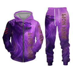 Men Lion Hooded Sports Sets