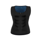 Men Sweat Zipper Vest Body Shapewear Waist Trainer Belt Slimming Suits