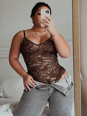 TrendyCommune®-Signature Lace Shapewear Bodysuit