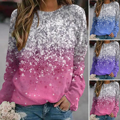 Printed Round Beck Long-Sleeved T-Shirt