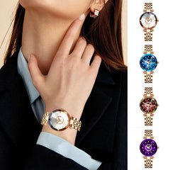 Starry Diamond Dial Waterproof Watch