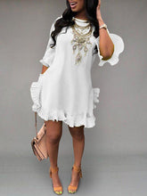 Asymmetric Frilled Dress