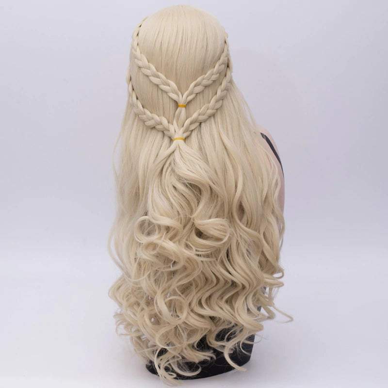 Long Synthetic Wigs Braiding Hair Blonde Rose Net Game Of Thrones