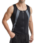 Man Active Workout Running Gym Running Top Round Neck Sleeveless Fron