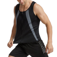 Man Active Workout Running Gym Running Top Round Neck Sleeveless Fron
