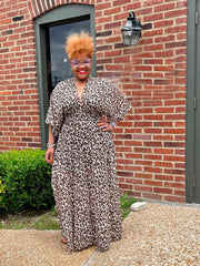 Sexy Leopard Print Maxi Dress