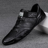 Spring Men Leather Upper Handmade Flat Shoes