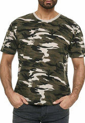 Loose Round Neck Camouflage T-shirt