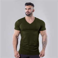 V-neck Pure Cotton Fitness Top