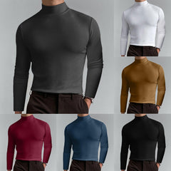 Long Sleeve Men's Solid Color T-shirt