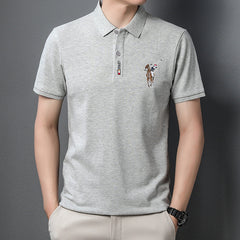 Cotton Lapel Oversize Polo Shirt