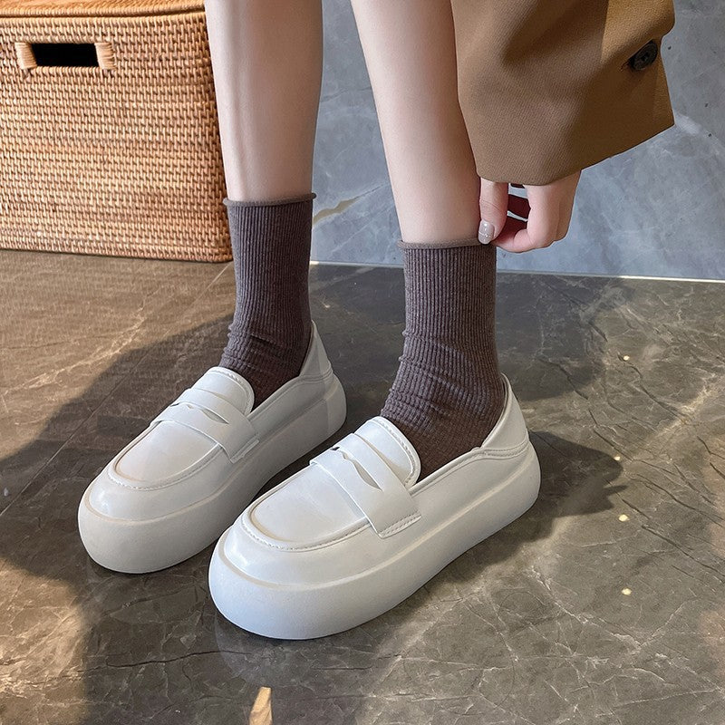 Thick Soled Slip-on Vintage Loafers