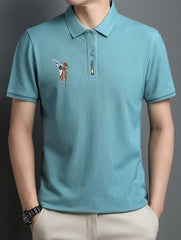 Cotton Lapel Oversize Polo Shirt