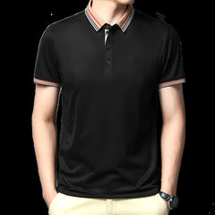 Silk Solid Color Printing Polo Shirt
