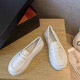 Thick Soled Slip-on Vintage Loafers
