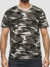 Loose Round Neck Camouflage T-shirt