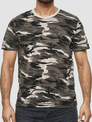 Loose Round Neck Camouflage T-shirt