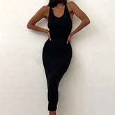 Cross-chain Suspender Maxi Dress