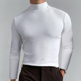Long Sleeve Men's Solid Color T-shirt
