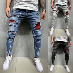 New Men's Oversized Distressed Jeans