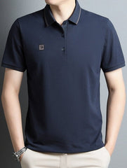 New Striped Business Casual Cotton Polo Shirt