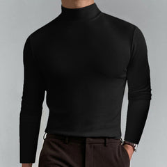 Long Sleeve Men's Solid Color T-shirt