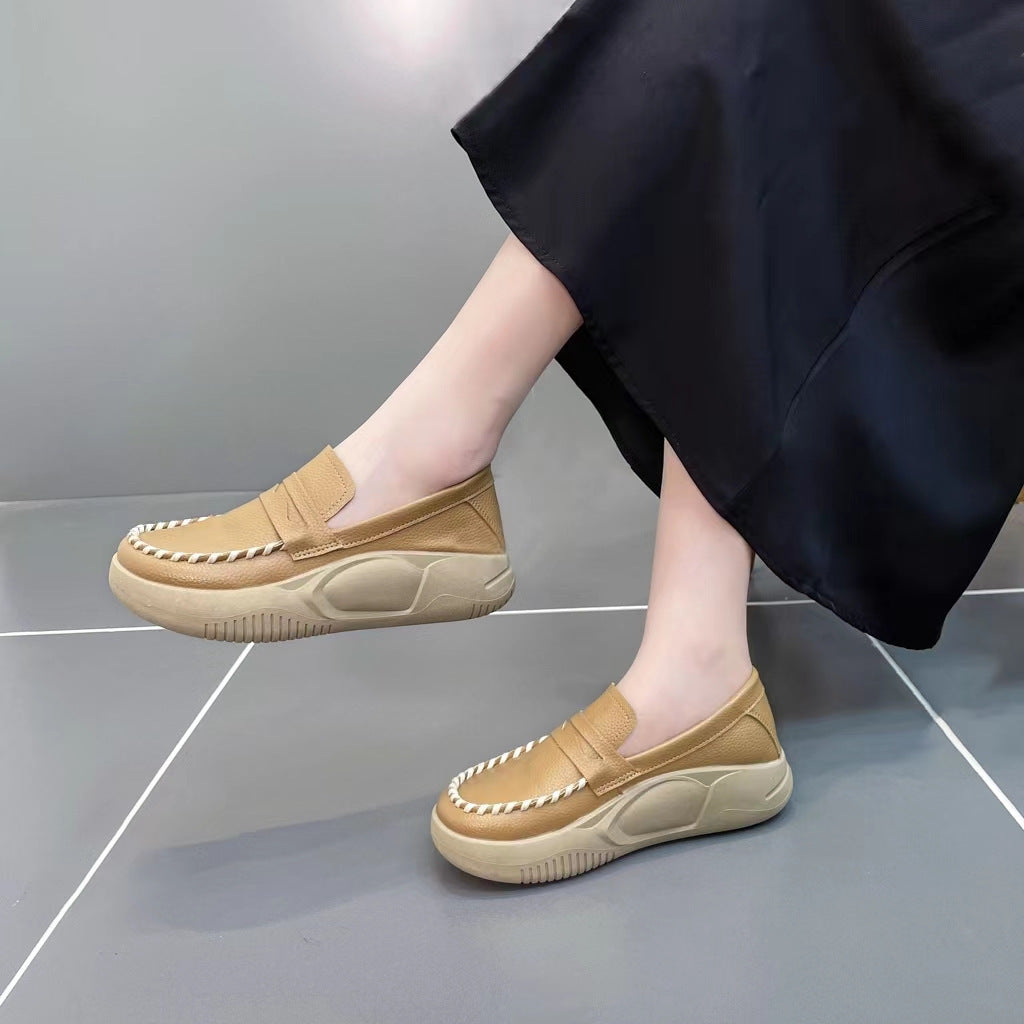 Soft Thick Soled Leisure Loafers