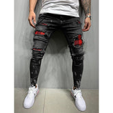 New Men's Oversized Distressed Jeans
