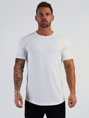 Round Neck Solid Cotton T-shirt