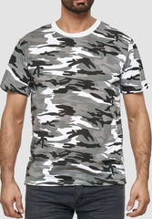 Loose Round Neck Camouflage T-shirt
