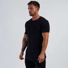 Round Neck Solid Cotton T-shirt