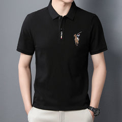 Cotton Lapel Oversize Polo Shirt
