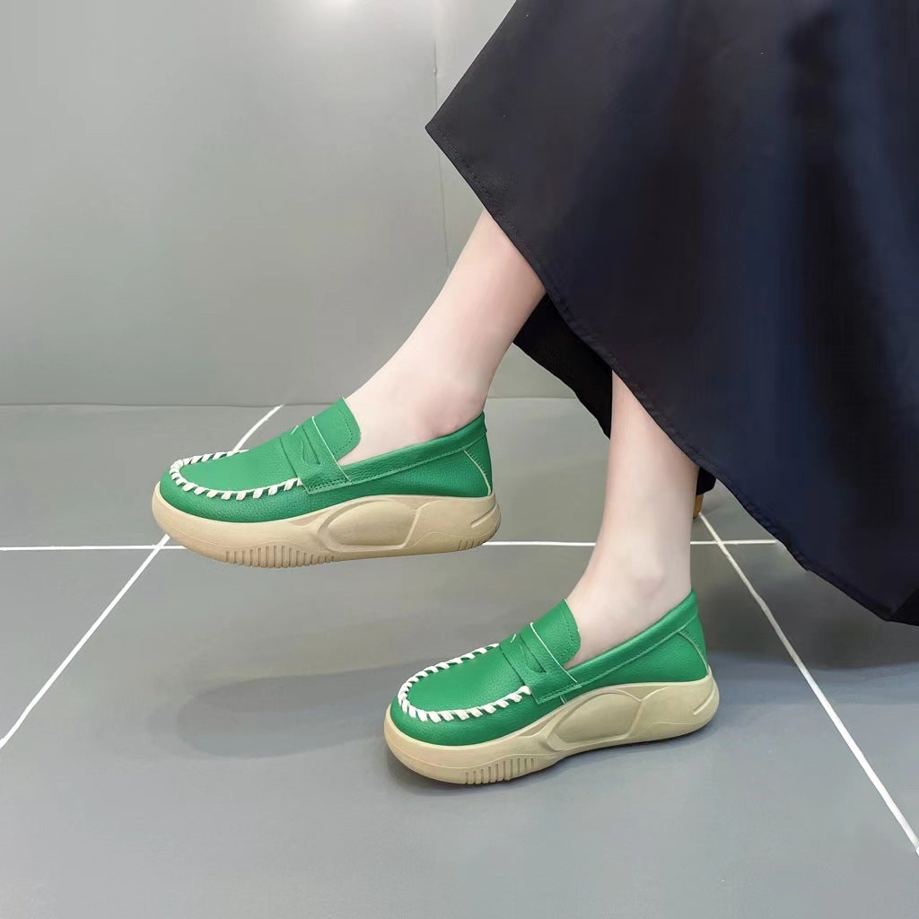 Soft Thick Soled Leisure Loafers