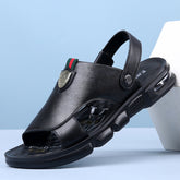 Summer New Leather Air Cushion Beach Sandals