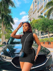 Bubble Cloth Sleeveless Dress