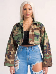 Urban Remade Cropped Camo Jacket