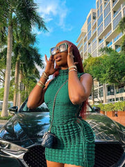 Bubble Cloth Sleeveless Dress