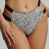 Female Leopard Hollow Out T-Back Panties