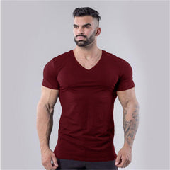 V-neck Pure Cotton Fitness Top