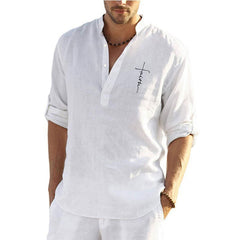 Men's Standing Collar Casual Shirt