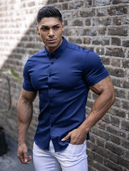 Stretch Thin Solid Casual Top