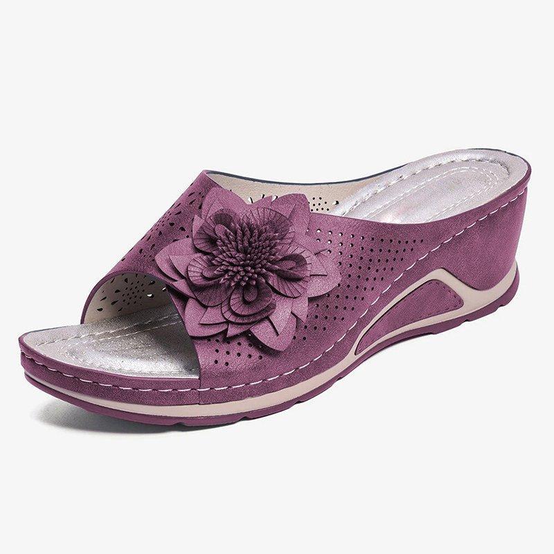 Women's Summer Flower Non-Slip Wedge Heel