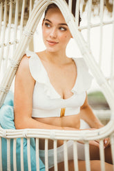 Casimir Bubble Sleeves High Waisted Bikini Set