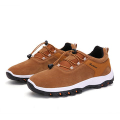 Brown Men Synthetic Suede Non Slip Outdoor Casual Hiking Shoes