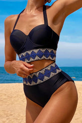 Boho Corset High Waist Bikini Set