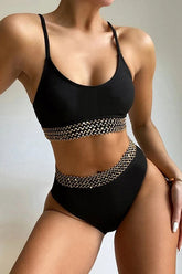 Solid Chains Bikini Set