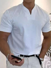 Short-sleeved V-neck Athletic T-shirt